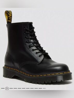 New Dr. Marten’s Junior Bex 1460 Smooth Black Leather Lace Up Boots